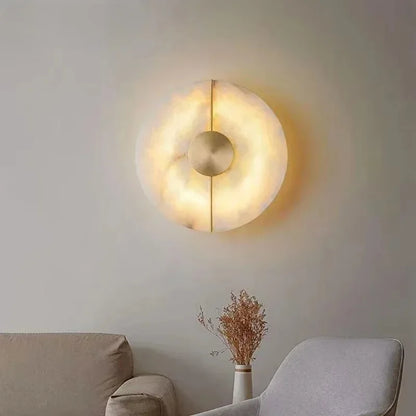 MarbleAura™ Alabaster Wall Sconce