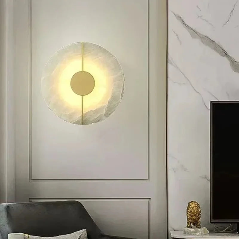 MarbleAura™ Alabaster Wall Sconce