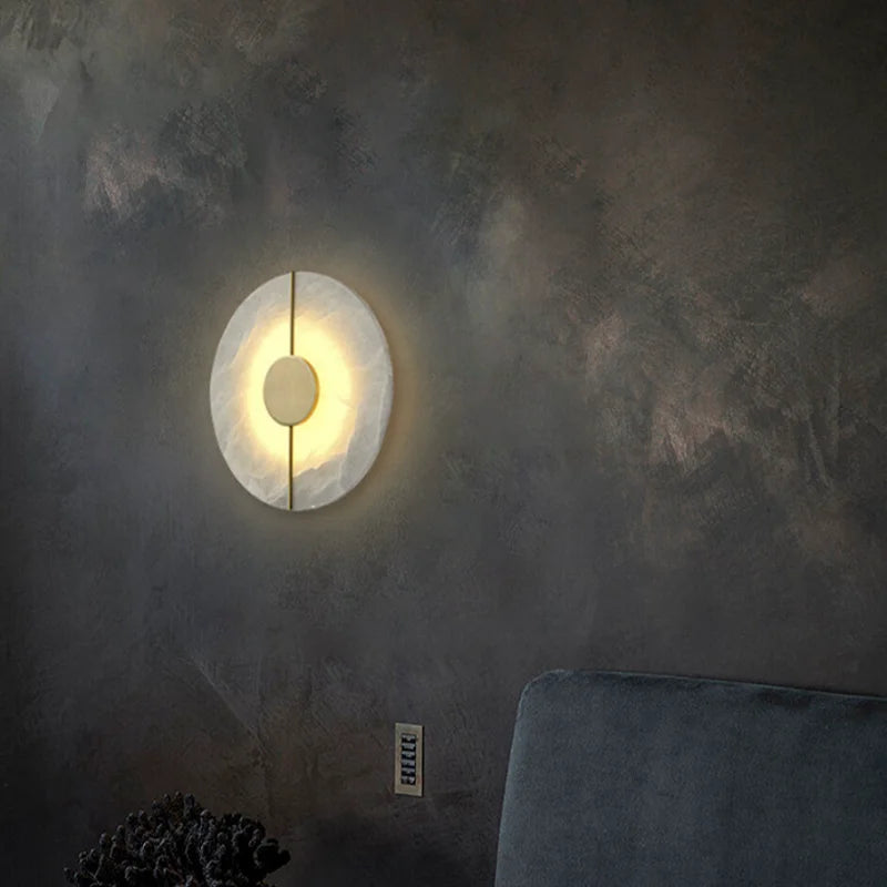 MarbleAura™ Alabaster Wall Sconce