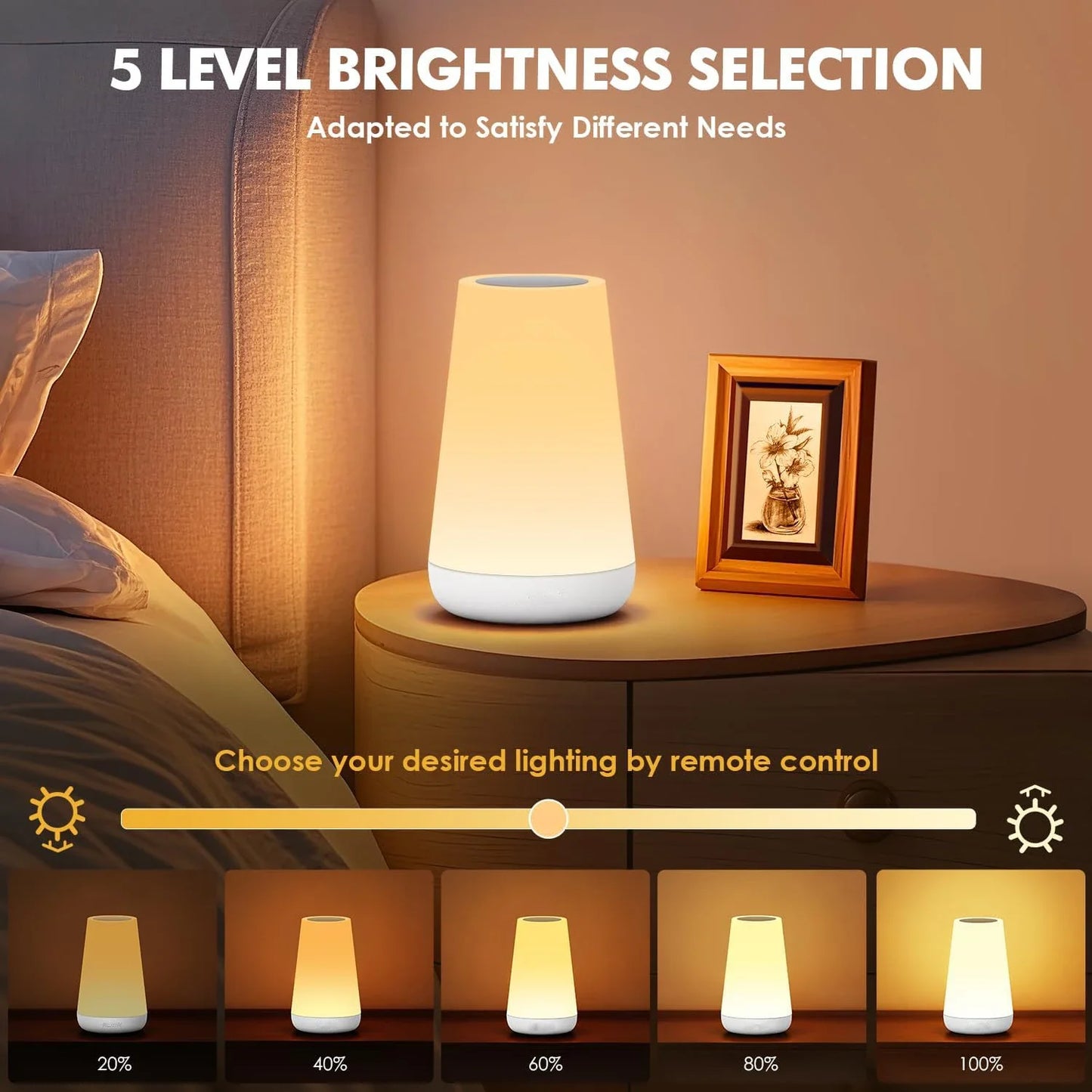 ChromaGlow RGB bedside lamp USB charging – photo 6